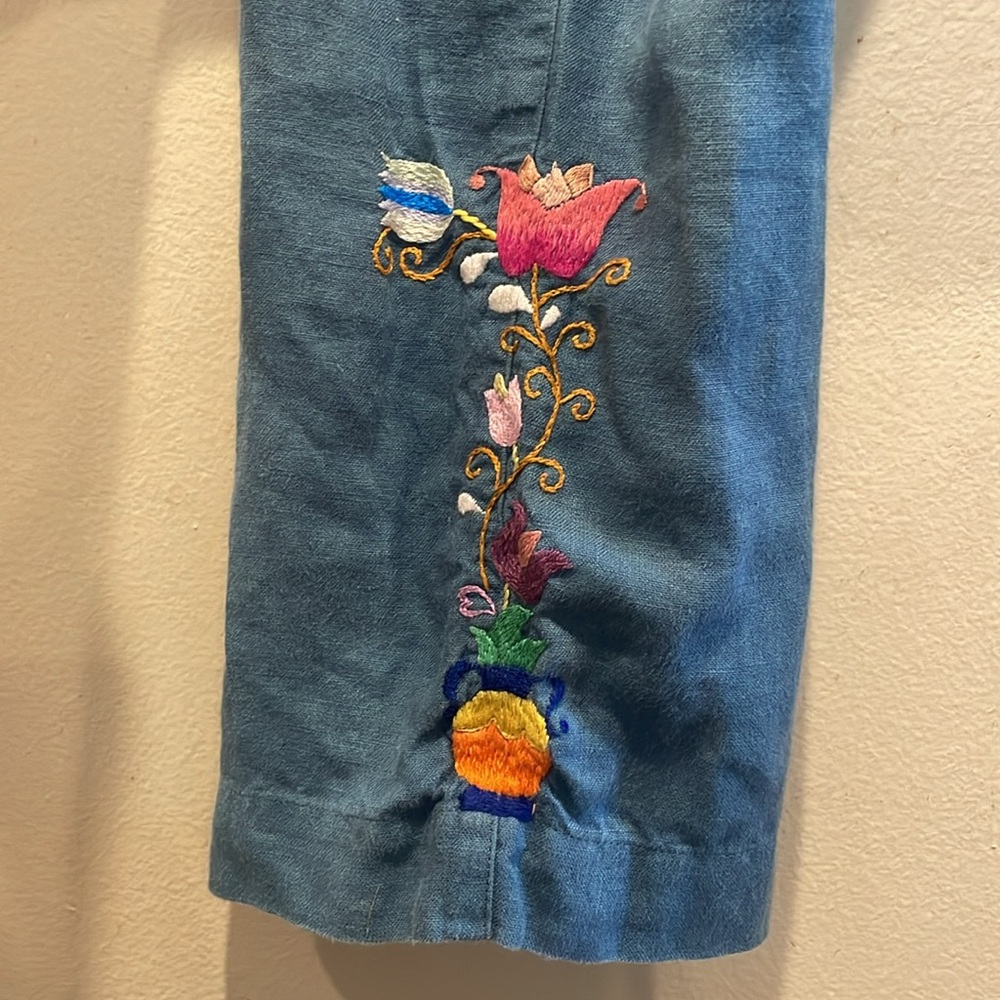 Hand Embroidered NPL Drawstring Pant - Picture 4 of 7